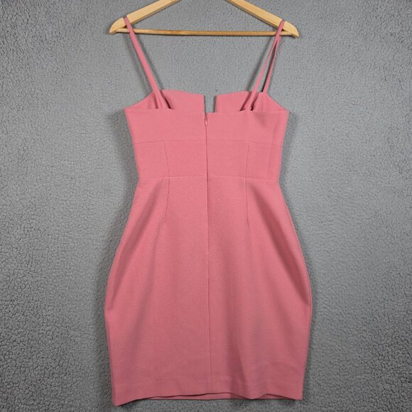 Susana Monaco Mini Dress Small Pink Ponte Pebble Weave Wire Babydoll Barbie NWT - Picture 4 of 14